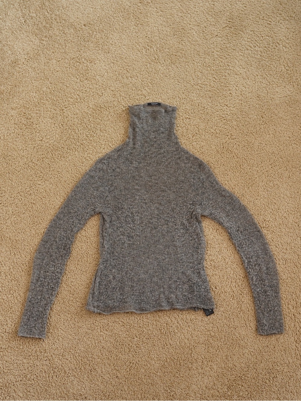 Massimo Dutti Heather Gray Turtleneck Sweater